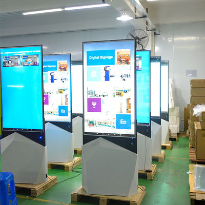 Doppio cavalletto digitale parteggiato del contrassegno di 55inch OLED	Pavimento che sta il contrassegno di Digital