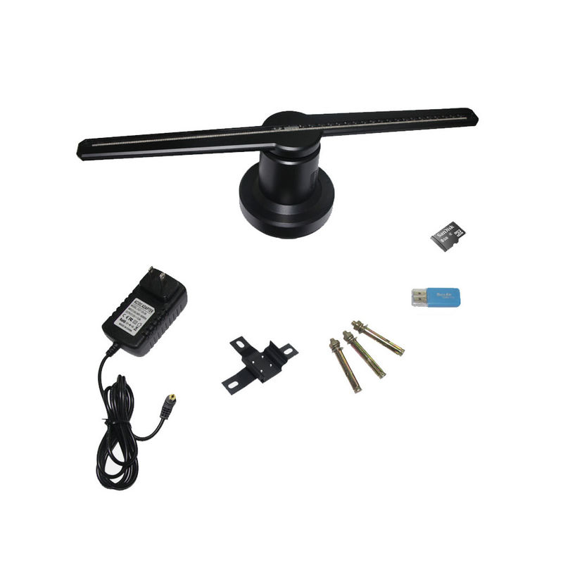 l'esposizione leggera eccellente del fan dell'ologramma 2Blades 3D di 56cm con la lampada di 638pcs LED borda la luce